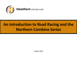 Intro to Road Racing and the NC Combine Series April 2015