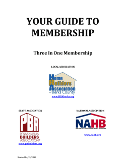 Membership Guide - Home Builders Association of Berks County