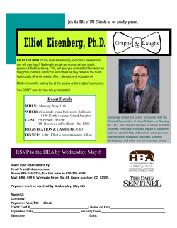 Elliot Eisenberg, Ph.D. - HBA of Northwestern Colorado