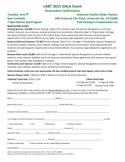 The Registration Form - Hollywood Beautification Team
