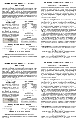 Sermon Bulletin () - Hayes Barton United Methodist Church