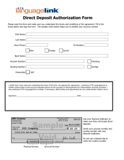 Direct Deposit form - HCA Providers and Interpreters!