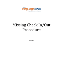 Missing Check In/Out Procedure - HCA Providers and Interpreters!