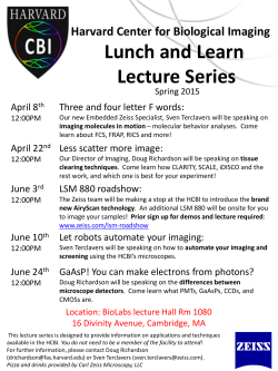 Lunch and Learn Lecture Series - Harvard Center for Biological