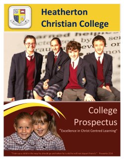 Heatherton Christian College College Prospectus