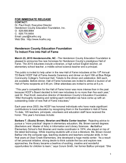 Press Release 2015 HCEF Hall of Fame Inductees