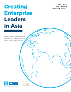 Creating Enterprise Leaders in Asia