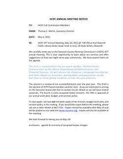 hcpc annual meeting notice - Hancock County Planning Commission