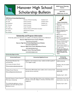 April - Hanover County Public Schools