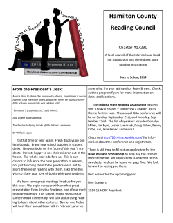 School 2014 - the Hamilton County Reading Council`s Website