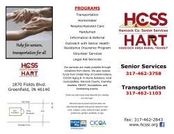 HCSS Brochure - Hancock County Senior Services