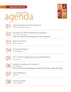 minutes of fall membership meeting budget questions