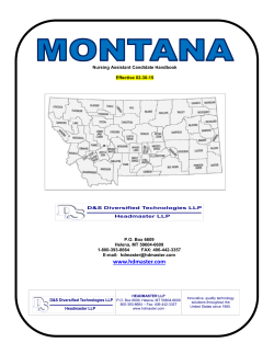 Montana Candidate Handbook