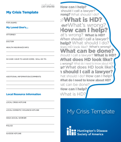 What is HD? How can I help? - Huntington`s Disease Society of