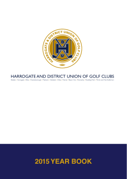the official HDUGC Yearbook. - Harrogate and District Union of Golf