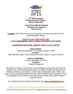 19th Annual Juried Headwaters Arts Festival Show & Sale 2015