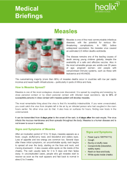 Medical Briefings Measles