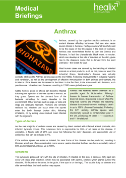 Medical Briefings Anthrax