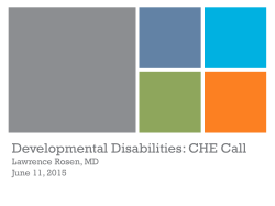 Developmental Disabilities - Collaborative on Health and the