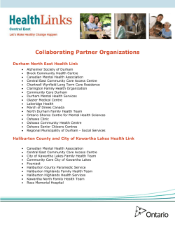 Central East Health Links Participating Organizations