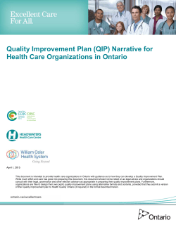 Read the Central West CCAC 2015/2016 Quality Improvement Plan
