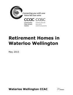 Retirement Home Info Package - March-2015