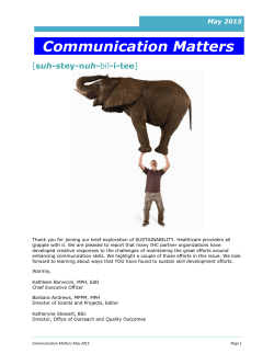 Communication Matters May 2015