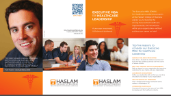 Brochure - Executive MBA for Healthcare Leadership
