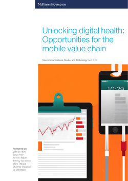 Unlocking digital health: Opportunities for the mobile value chain