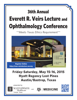 Everett R. Veirs Lectureand Ophthalmology Conference
