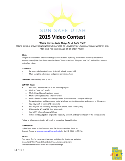 2015 Video Contest - University of Utah Health Care