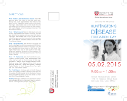 Huntington`s Disease Education Day Brochure