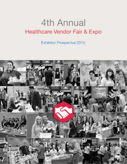 Exhibitor Prospectus - Healthcare Vendor Fair & Expo