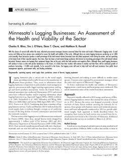 Minnesota`s Logging Businesses: An Assessment