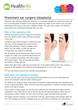 Prominent ear surgery (otoplasty)