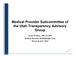 Medical Provider Subcommittee Slides