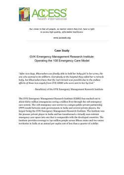 108 GVK EMRI Case Study - The Center for Health Market