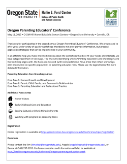 Oregon Parenting Educators` Conference