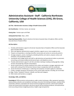 Administrative Assistant - California Northstate University College of