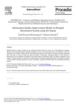 Information Quality Improvement Model on Hospital Information