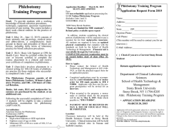 Phlebotomy Training Program - School of Health Technology