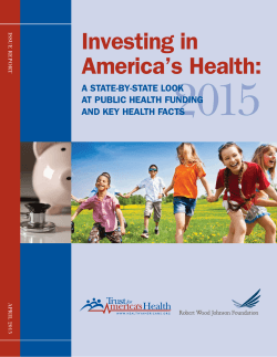 TFAH: Investing in America`s Health: A State-by