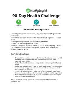 Nutrition Challenge Guide