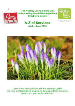 A-to Z of our Services - The Healthy Living Centre