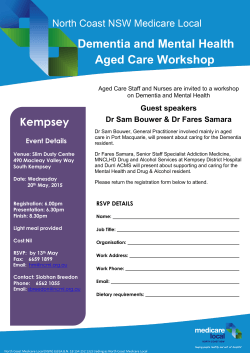 Dementia and Mental Health Aged Care Workshop