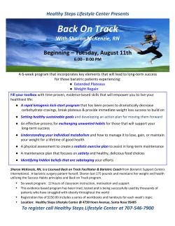 8-11-15 Back On Track - Healthy Steps Therapeutic Lifestyle Center