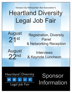 Sponsor Brochure - Heartland Diversity Legal Job Fair