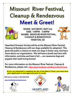 Missouri River Festival, Cleanup & Rendezvous Meet & Greet!