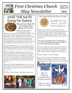 May 2015 Newsletter - First Christian Church