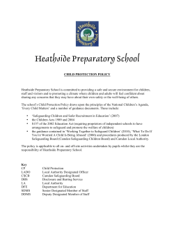 Child Protection Policy - Heathside Preparatory School